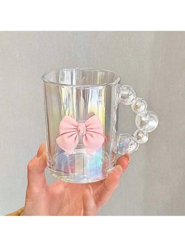 Vaso de vidrio moño QUIERODECO