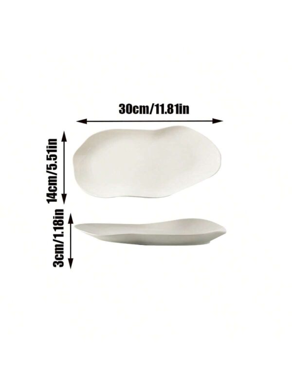 Plato de Cerámica Blanco de Estilo Occidental QUIERODECO
