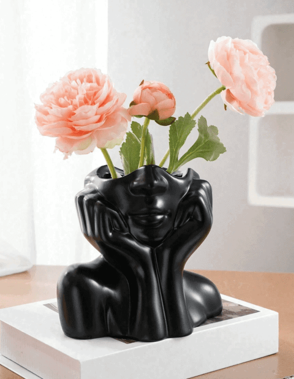 Florero Cerámico Artístico en Forma de Cara - Image 3