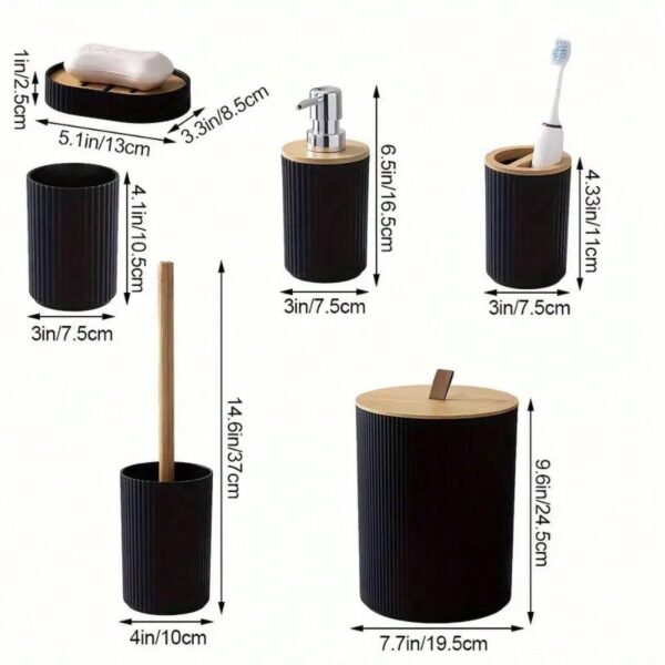 Se 6 piezas de accesorios de baño QUIERODECO