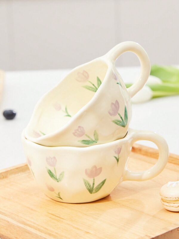 Taza de café flower QUIERODECO
