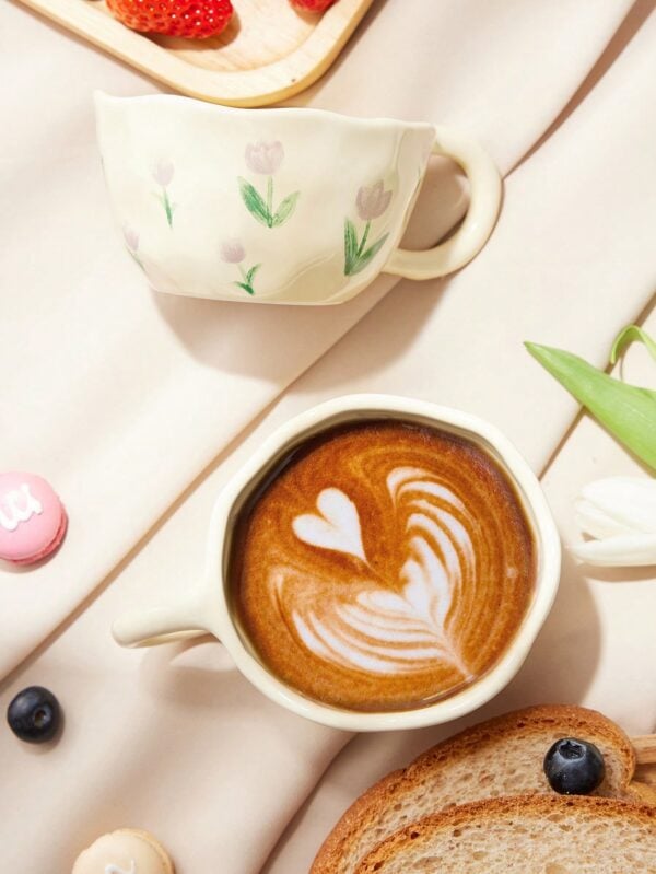 Taza de café flower QUIERODECO